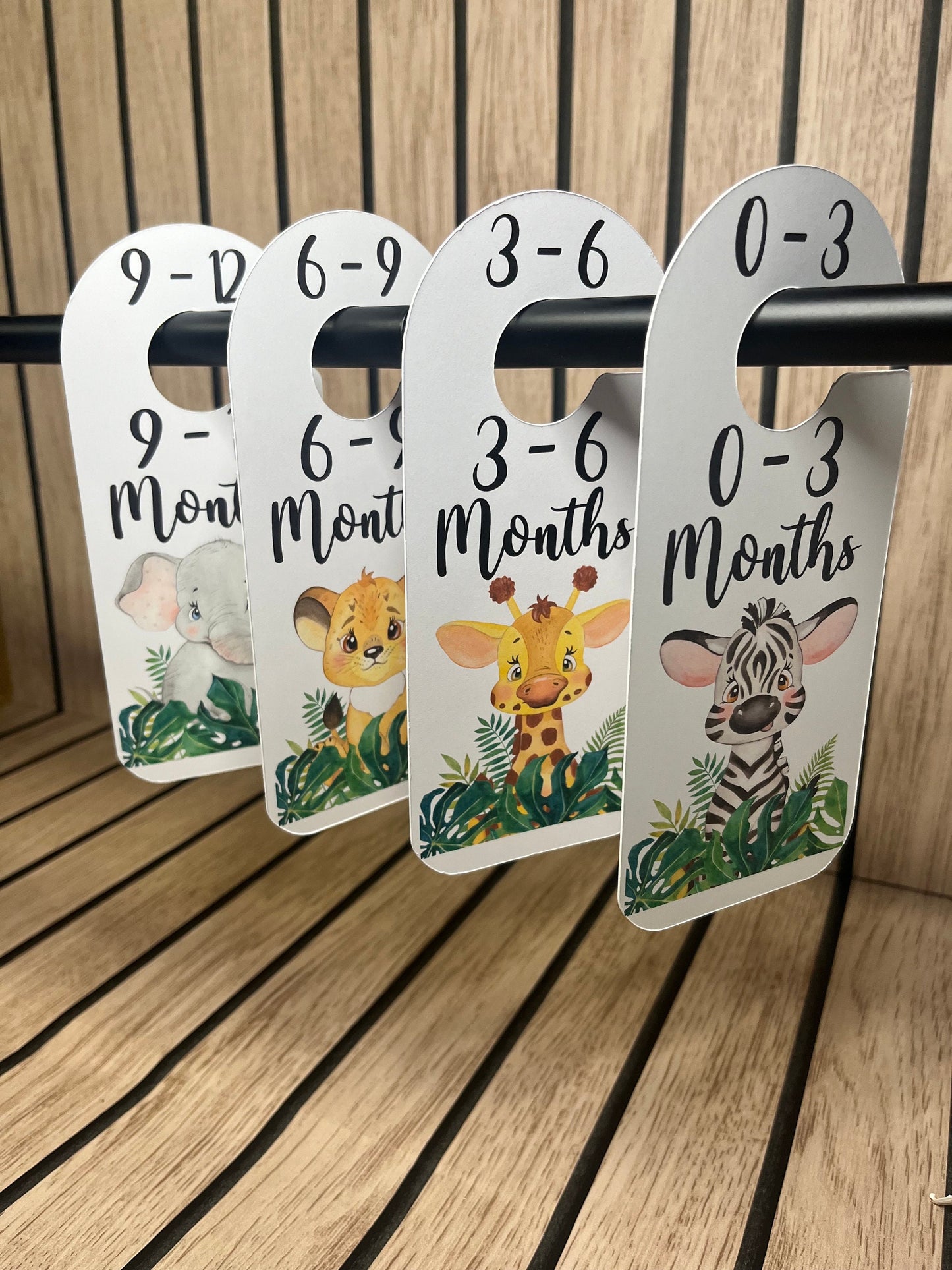 Safari Animal Baby Clothes Age Dividers – Nursery Wardrobe Organisers