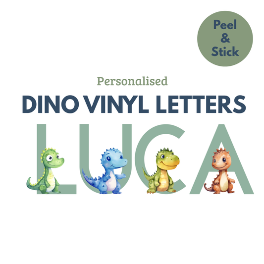 Personalised Dinosaur Name Wall Stickers