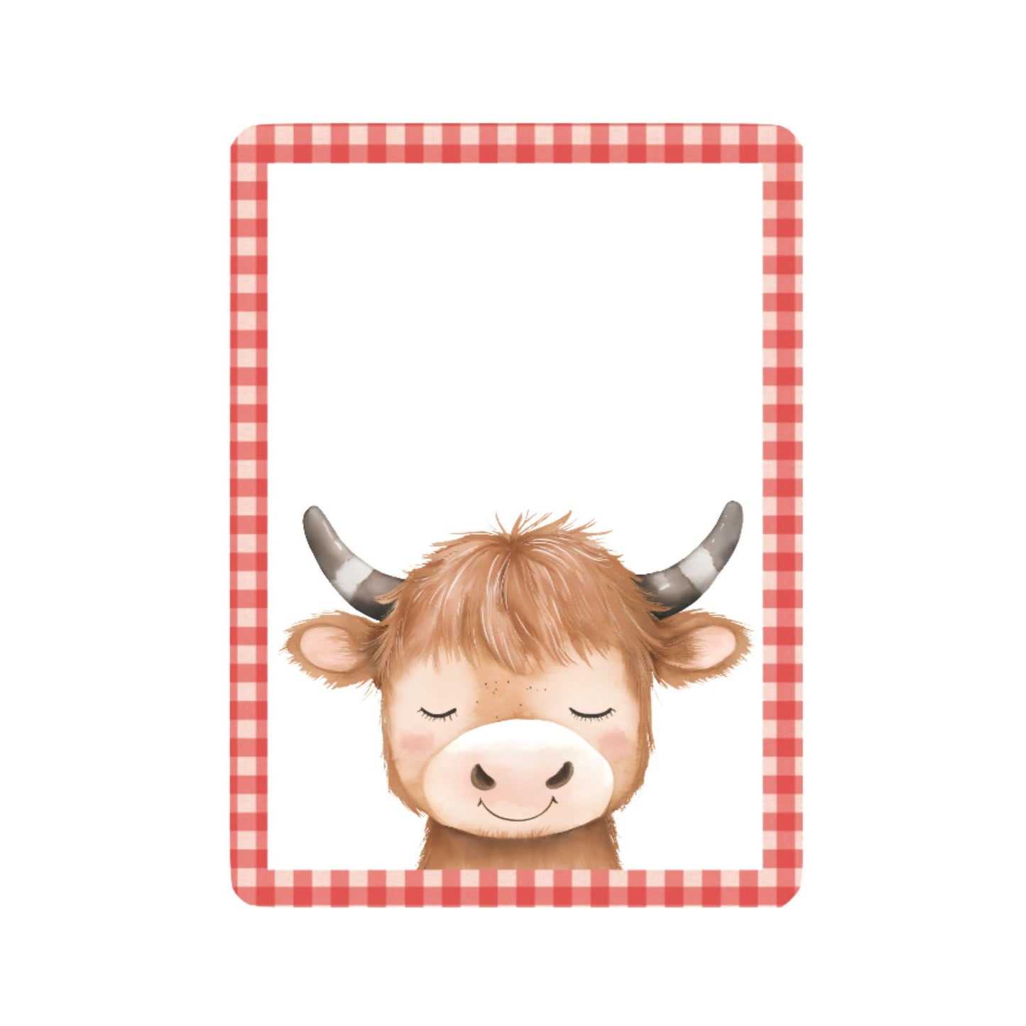 Farmyard Animal Portrait Bunting – Gingham Edge Party Garland – Pig, Cow, Lamb & Donkey
