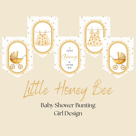 Little Honey Bee Baby Shower Bunting Bee Baby Shower Decorations Gender Neutral Party Banner