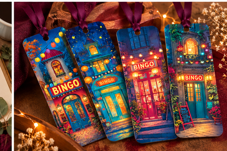 Bingo Bookmark Gift Tags – Set of 4