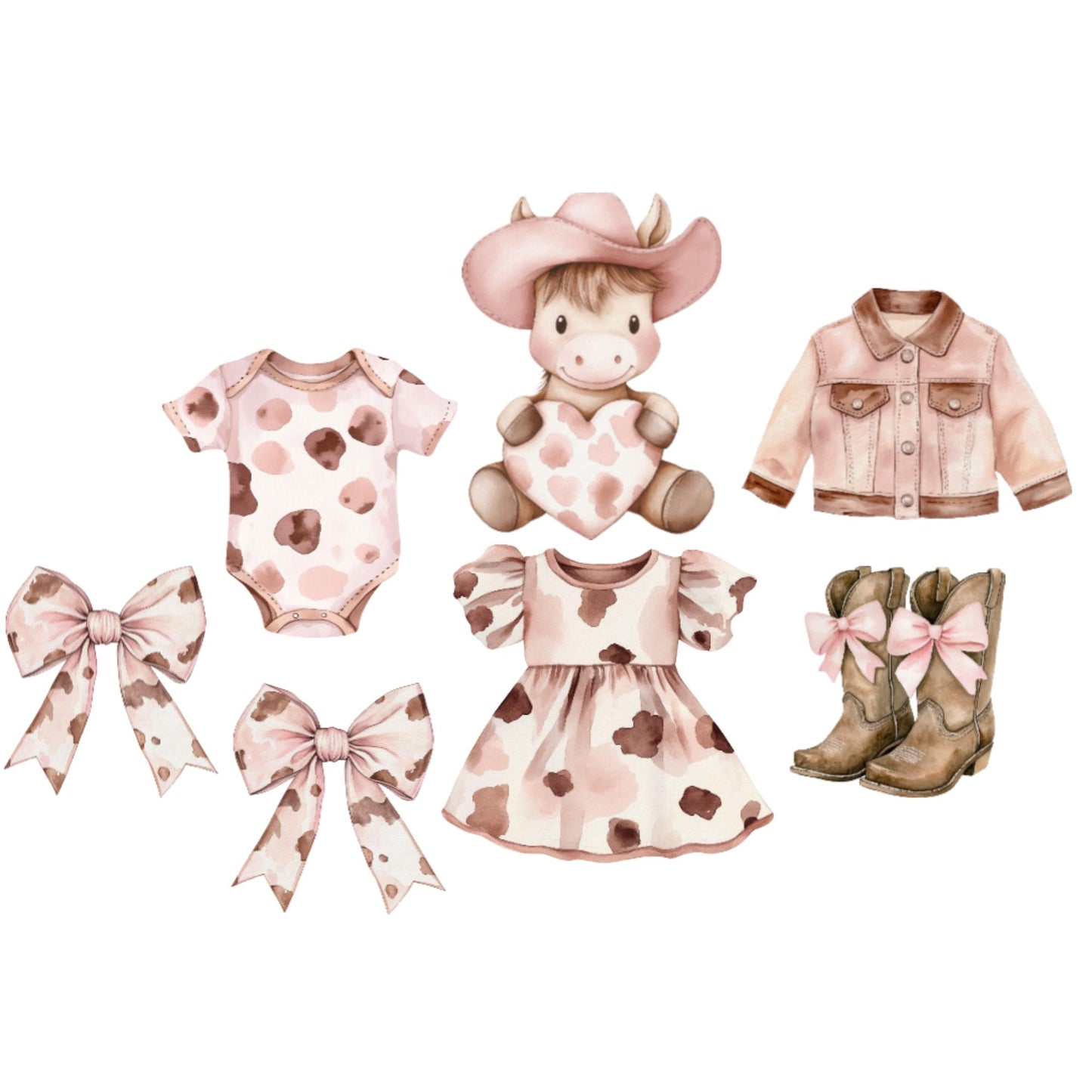 Western Cowboy & Cowgirl Baby Bunting – Blue or Pink Baby Clothes Garland