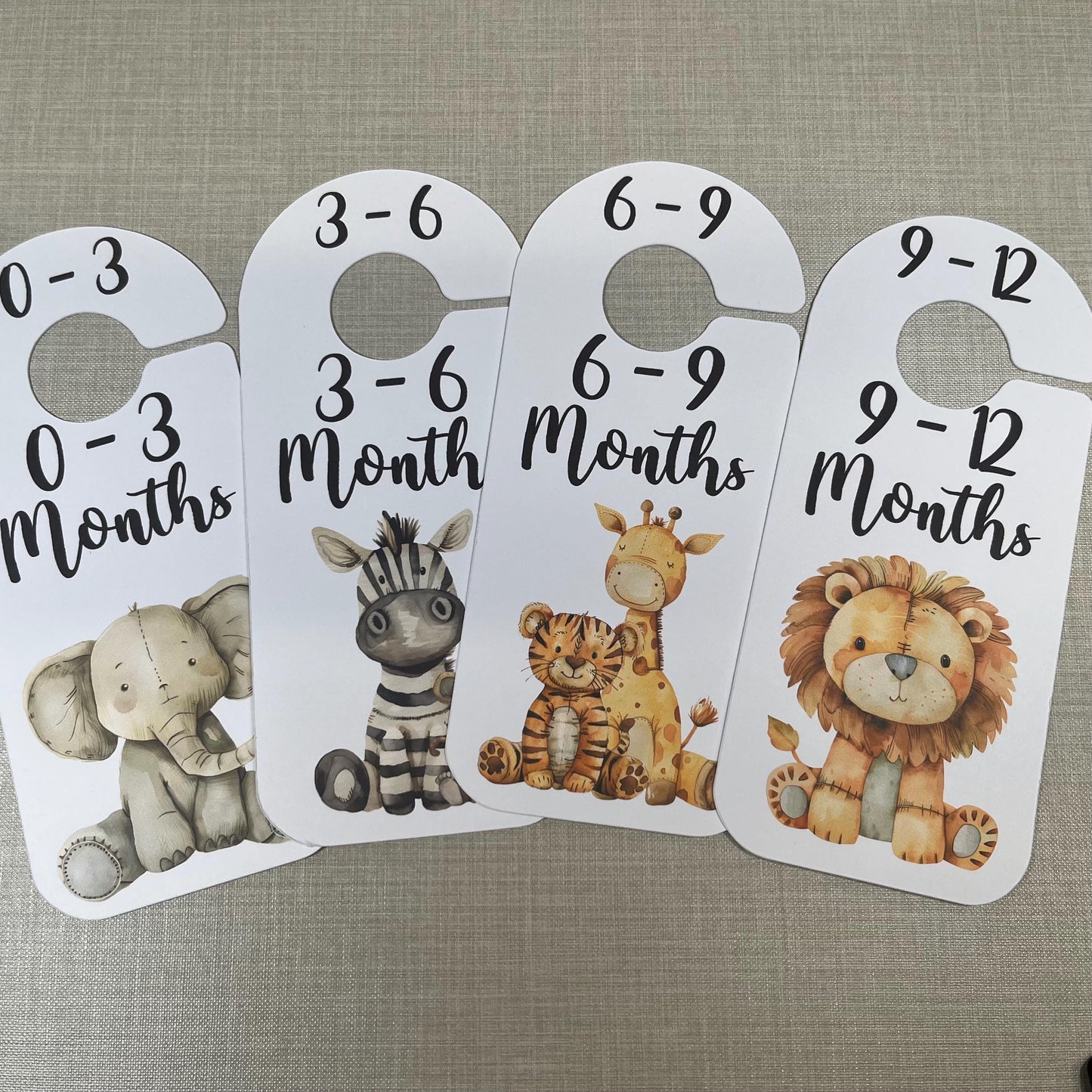 Jungle Animal Baby Clothes Age Dividers – Nursery Wardrobe Organisers