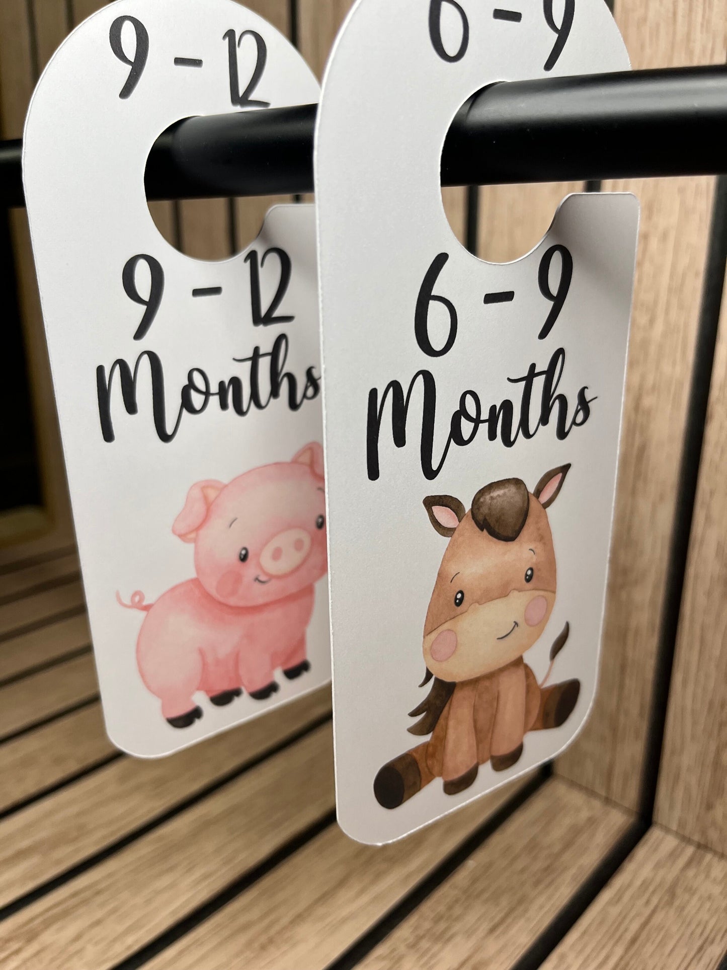 Farm Yard Animal Baby Clothes Age Dividers – Nursery Wardrobe Organisers