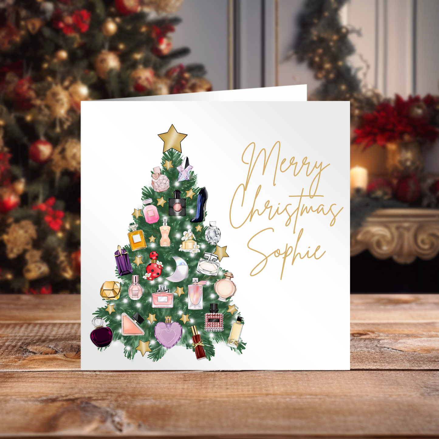 Luxury Perfume Christmas Card | Personalised Festive Greeting