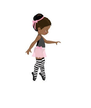 Black Ballerina Vinyl Wall Stickers – Ballet Bedroom Décor for Girls – Set of 12