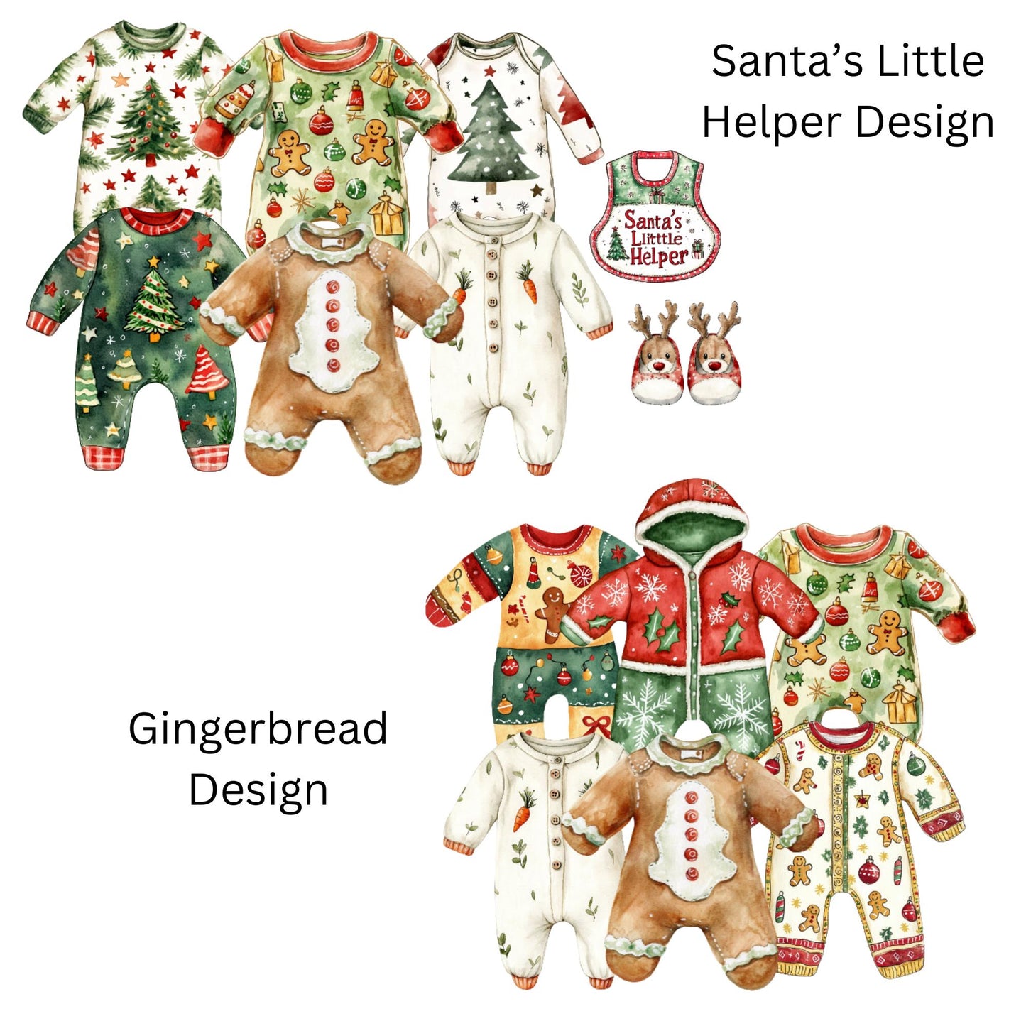 Christmas Baby Shower Bunting – Santa, Gingerbread & Winter Themes