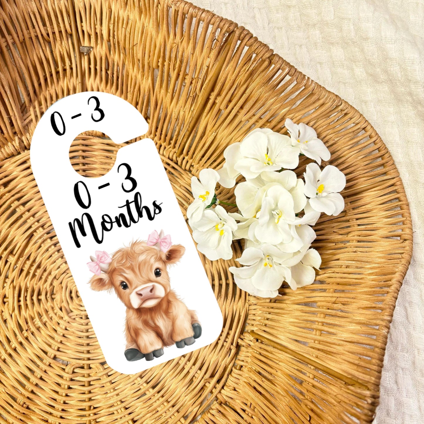 Highland Cow Baby Clothes Age Dividers – Nursery Wardrobe Organisers