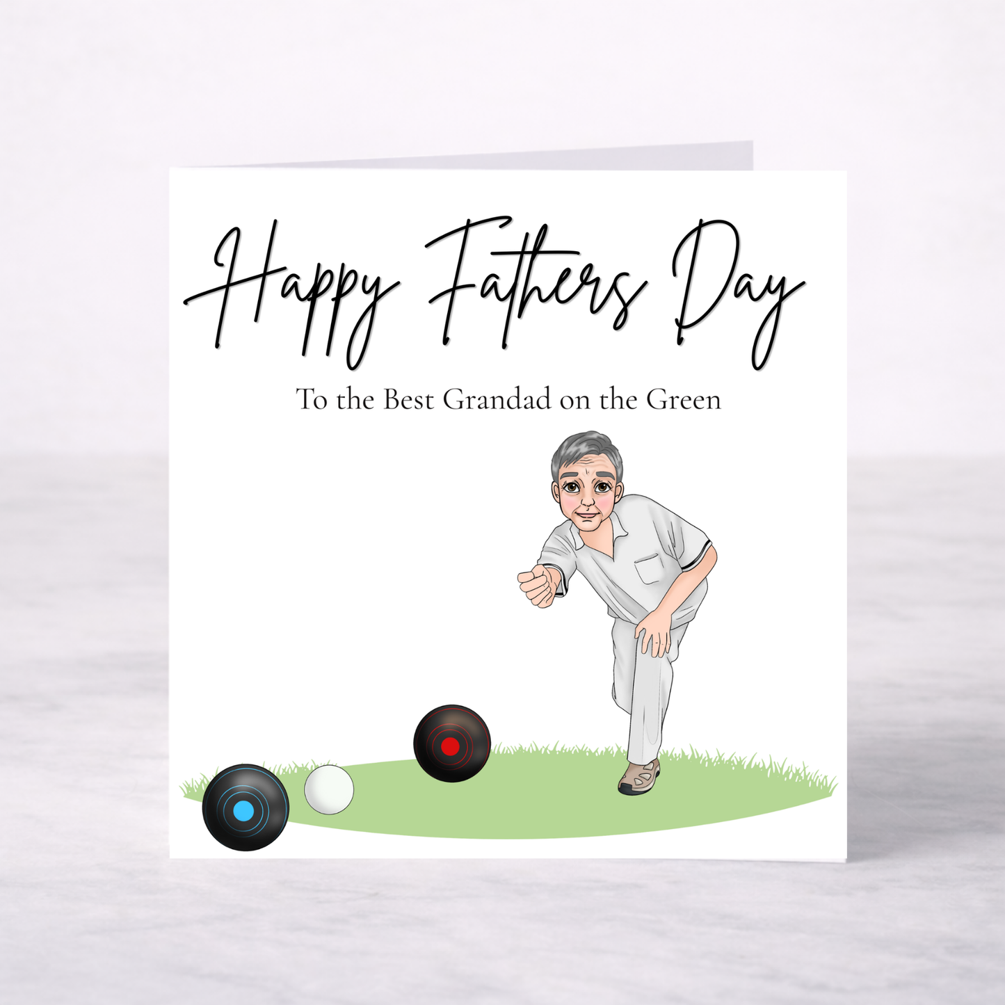 Crown Green Bowling Father’s Day Card for Dad or Grandad – Character Choice