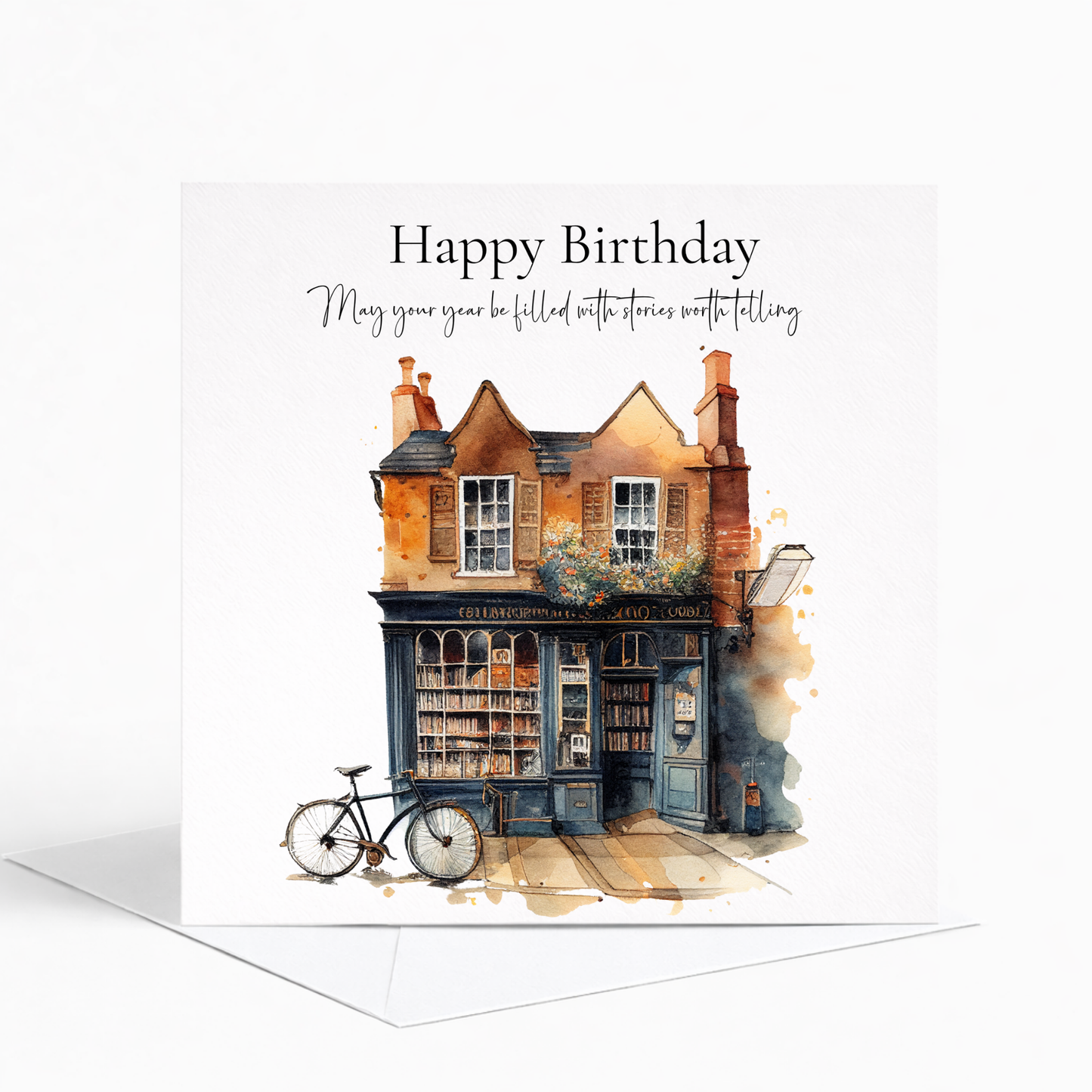 Book Lover Greeting Card, Literary Bookshop Card, Birthday, Get Well & Retirement Card