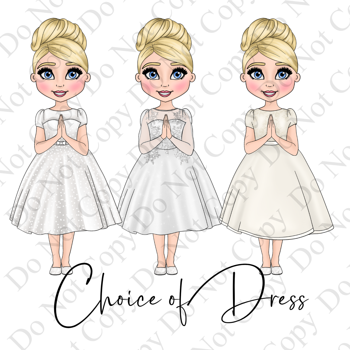Personalised First Holy Communion Card for Girl – Elegant Floral & Gold Design