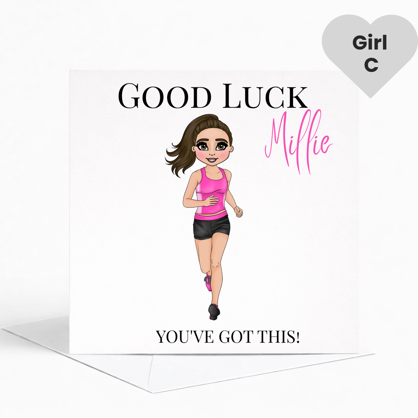 Personalised Good Luck Running Card, Sports Day, Race & Athletics Card