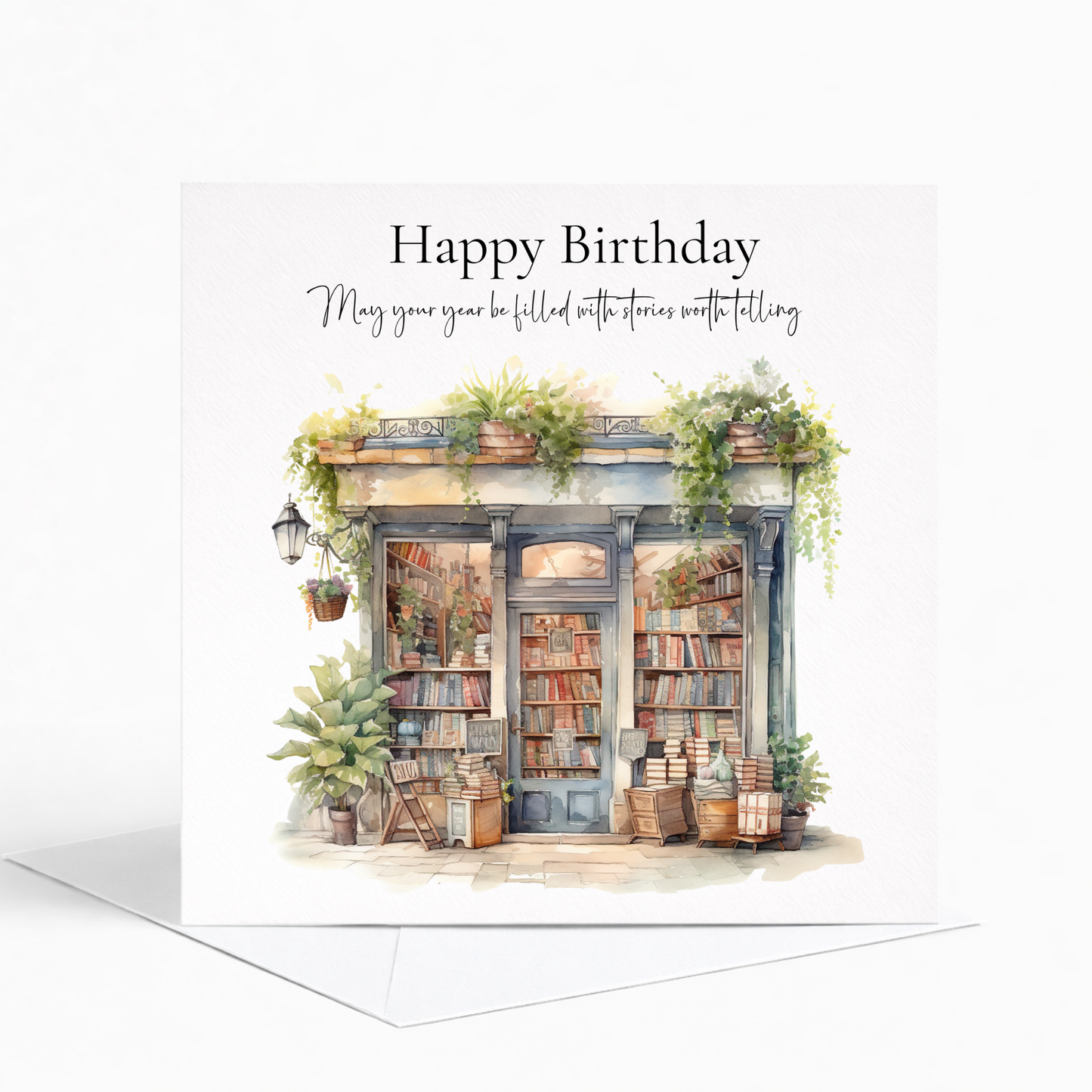 Book Lover Greeting Card, Bookshop Card, Birthday, Get Well & Retirement Card
