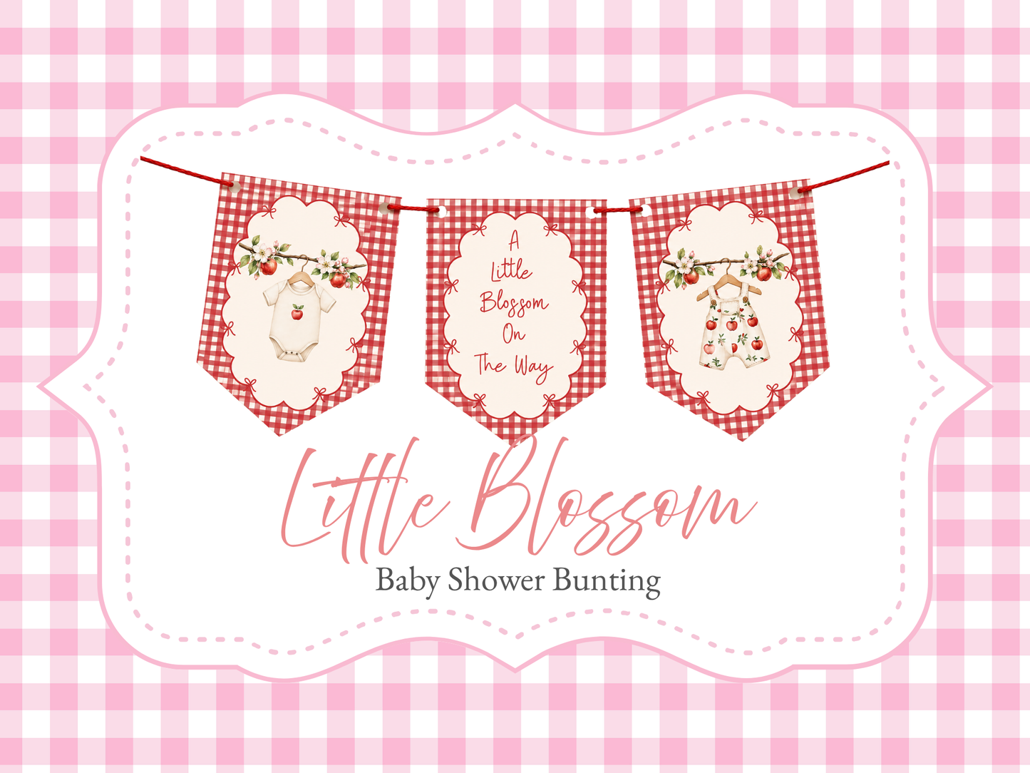 Apple Blossom Baby Shower Bunting – A Little Blossom On The Way