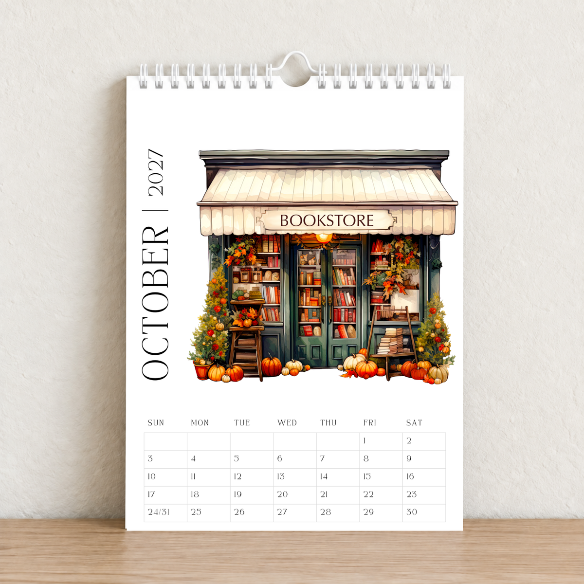The Book Shop 2027 A4 Wall Calendar