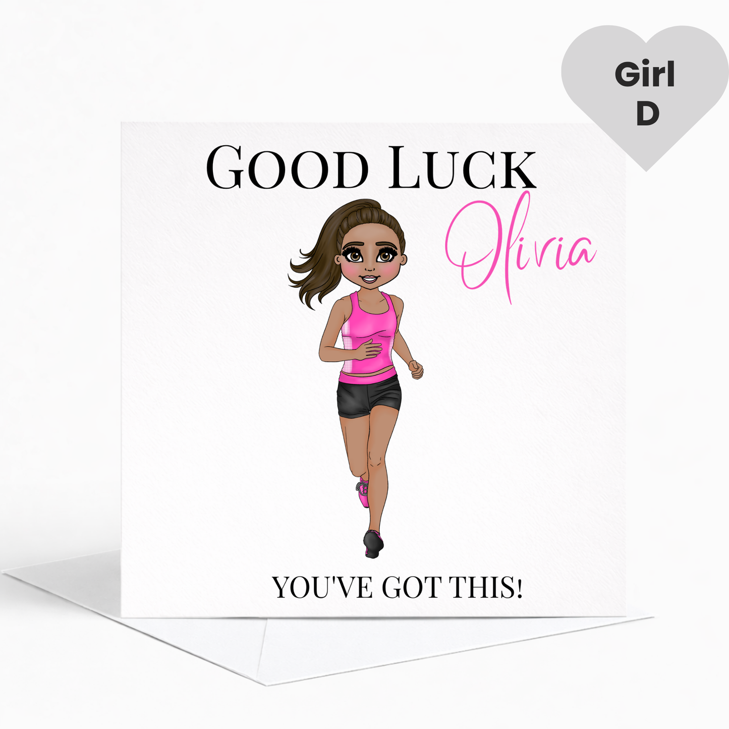 Personalised Good Luck Running Card, Sports Day, Race & Athletics Card