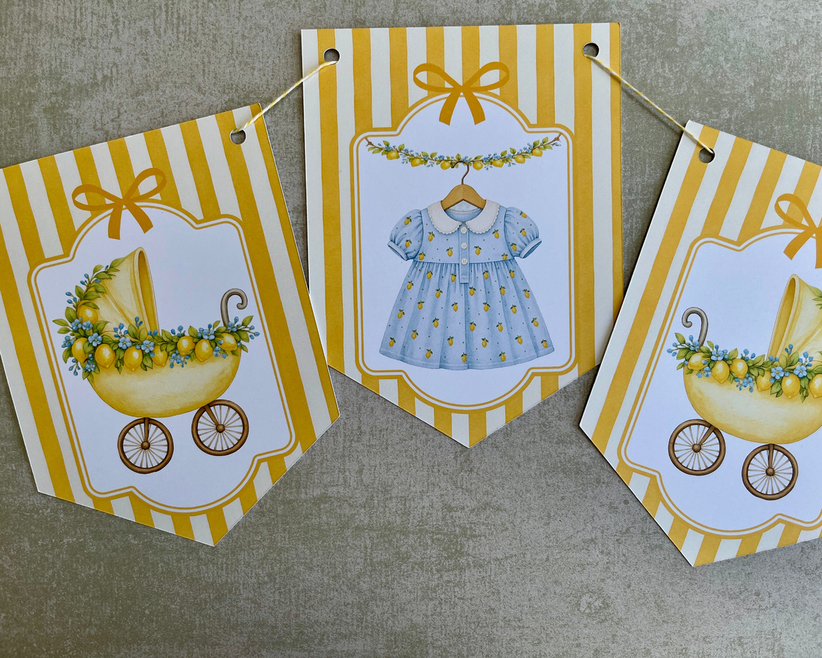 Lemon Baby Shower Bunting