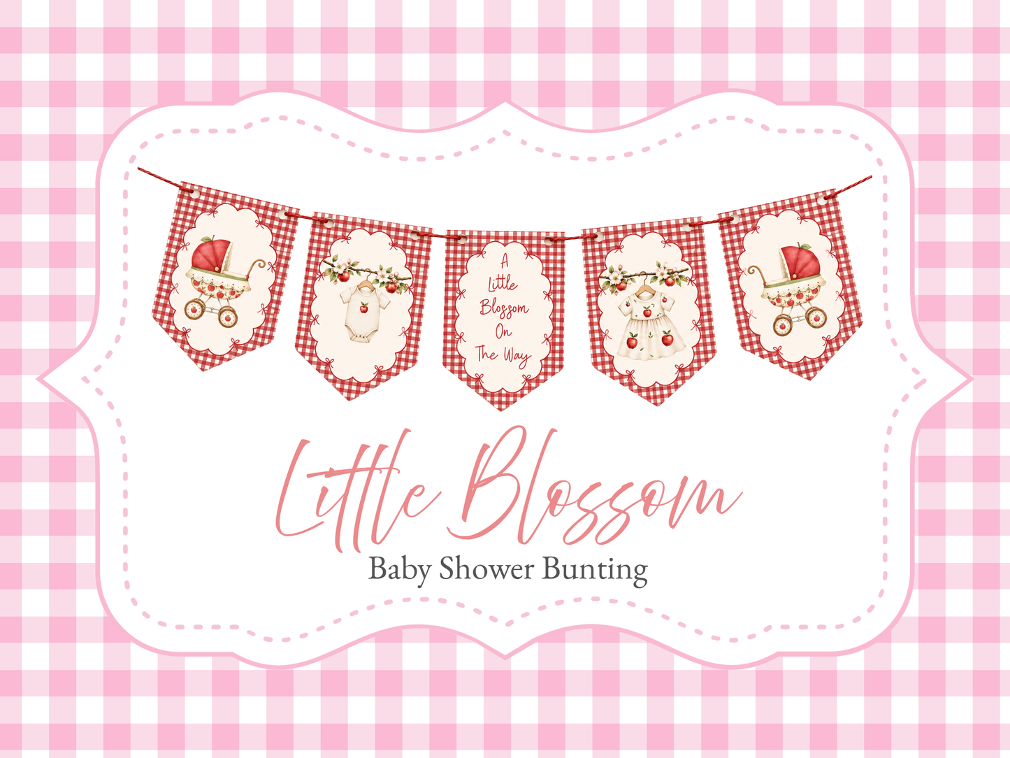 Apple Blossom Baby Shower Bunting – A Little Blossom On The Way
