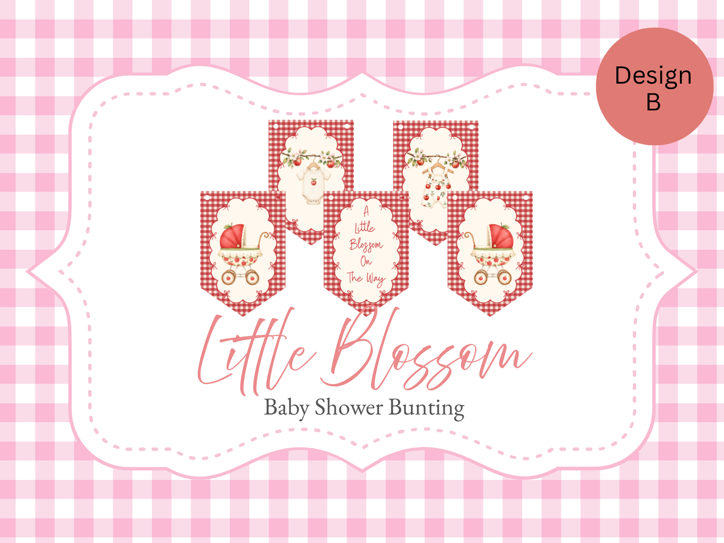 Apple Blossom Baby Shower Bunting – A Little Blossom On The Way