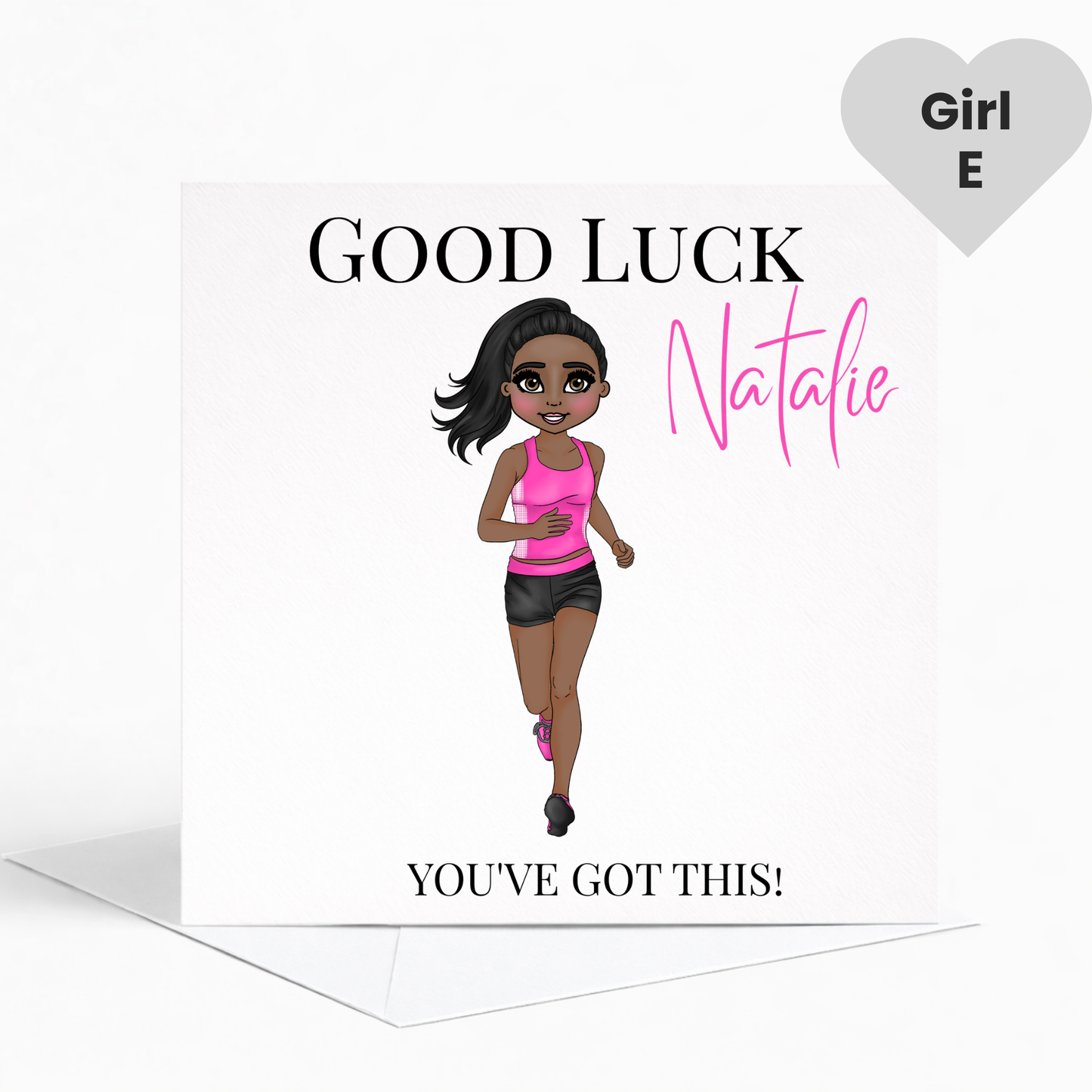 Personalised Good Luck Running Card, Sports Day, Race & Athletics Card