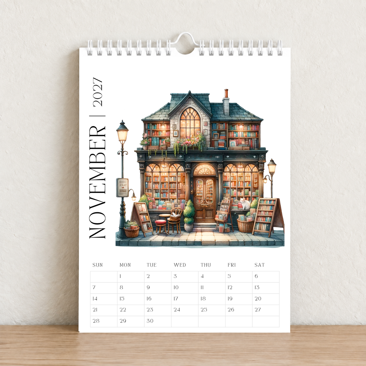 The Book Shop 2027 A4 Wall Calendar