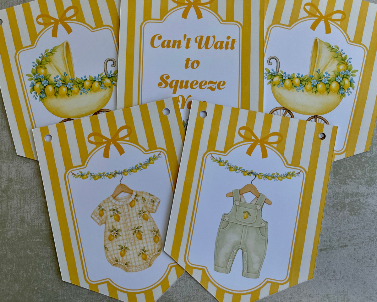 Lemon Baby Shower Bunting