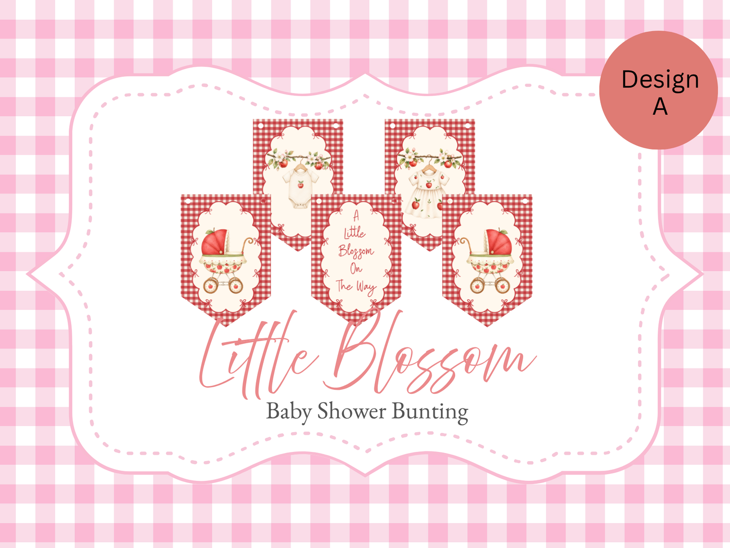 Apple Blossom Baby Shower Bunting – A Little Blossom On The Way