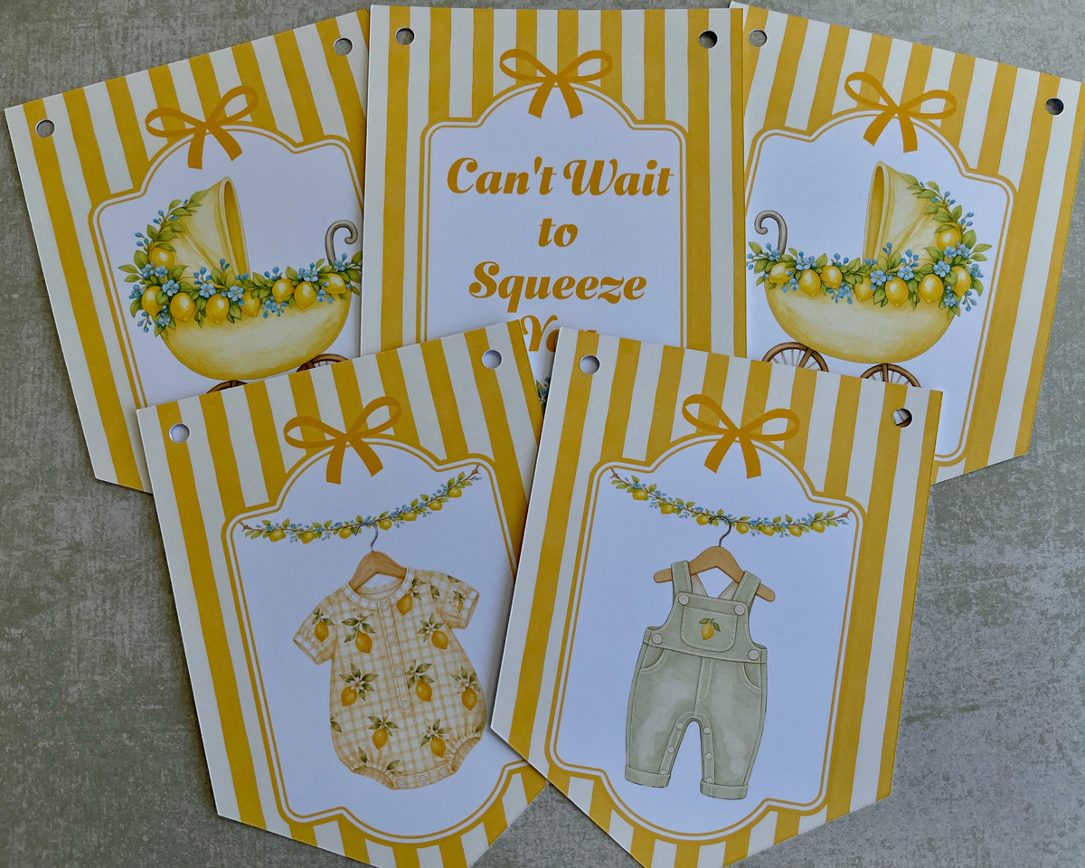 Lemon Baby Shower Bunting