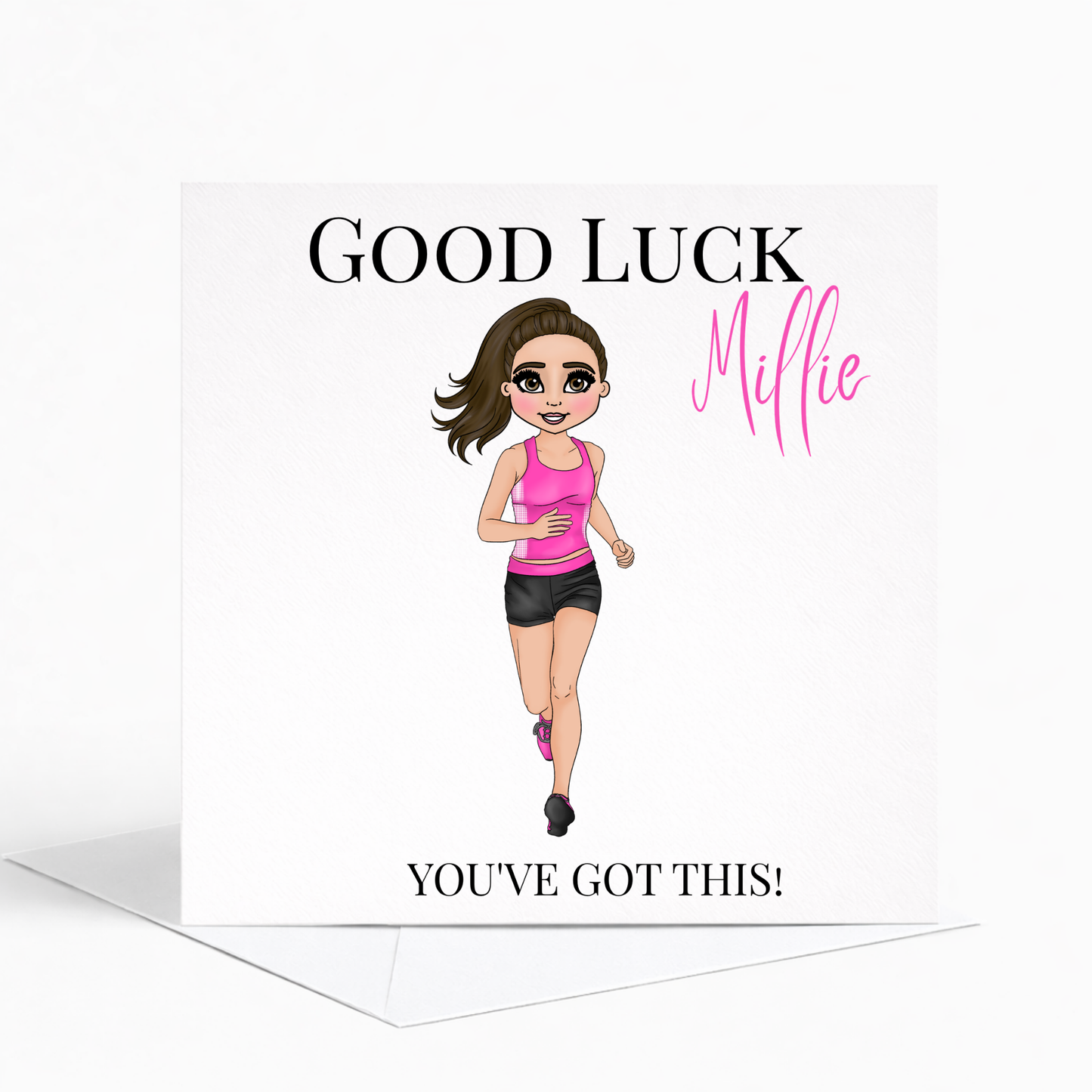 Personalised Good Luck Running Card, Sports Day, Race & Athletics Card