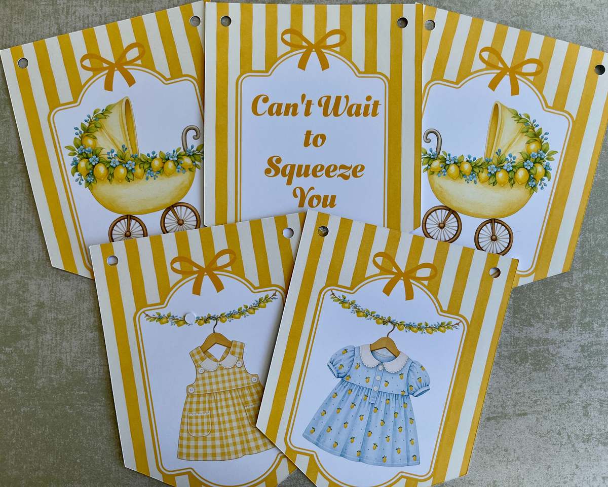 Lemon Baby Shower Bunting