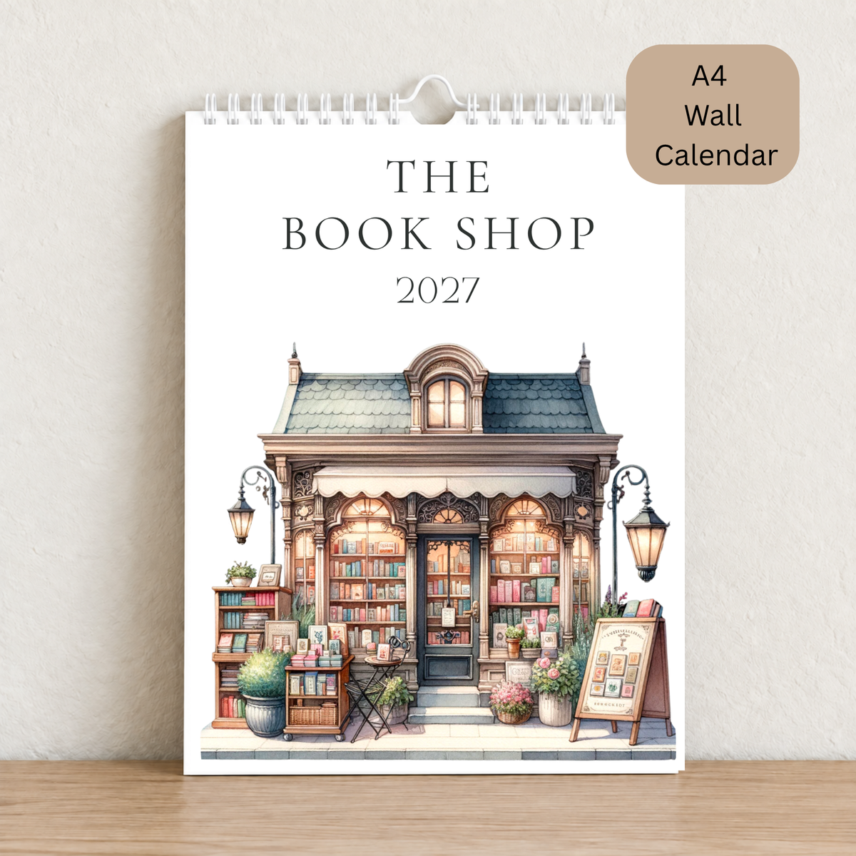 The Book Shop 2027 A4 Wall Calendar