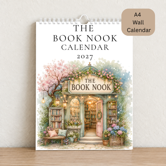The Book Nook 2027 A4 Wall Calendar