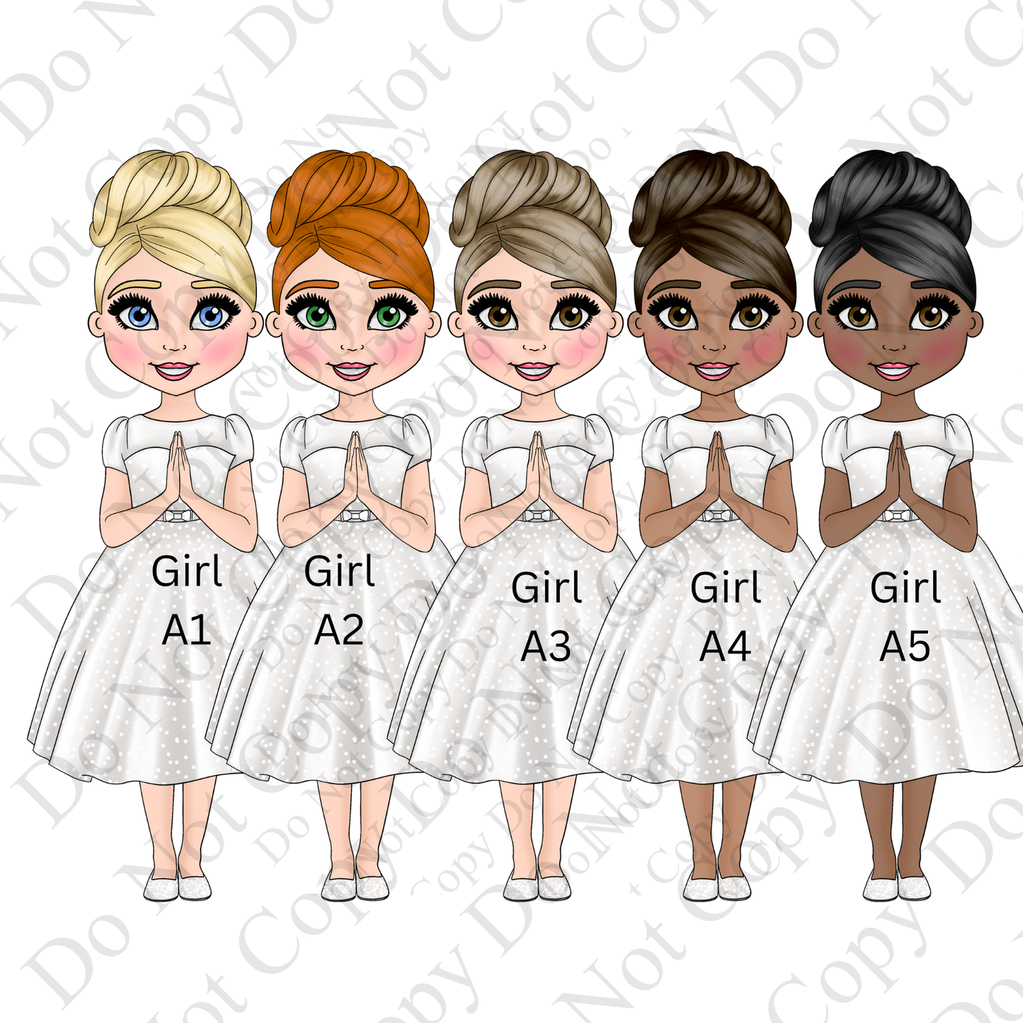 Personalised First Holy Communion Card for Girl – Elegant Floral & Gold Design