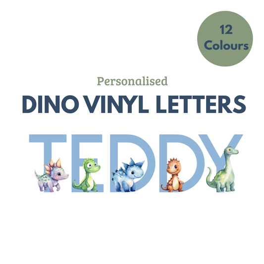 Personalised Dinosaur Name Wall Stickers