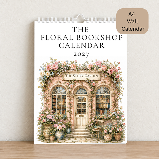 The Floral Bookshop 2027 A4 Wall Calendar