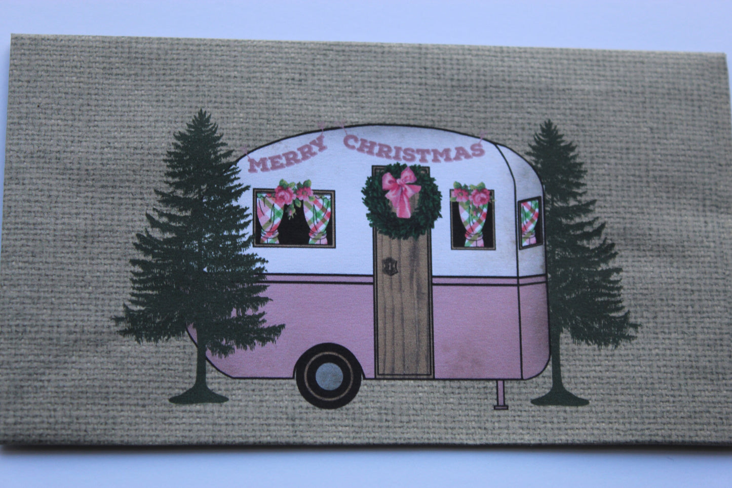 Caravan-Themed Christmas Envelopes – Set of 5 Vintage Holiday Designs