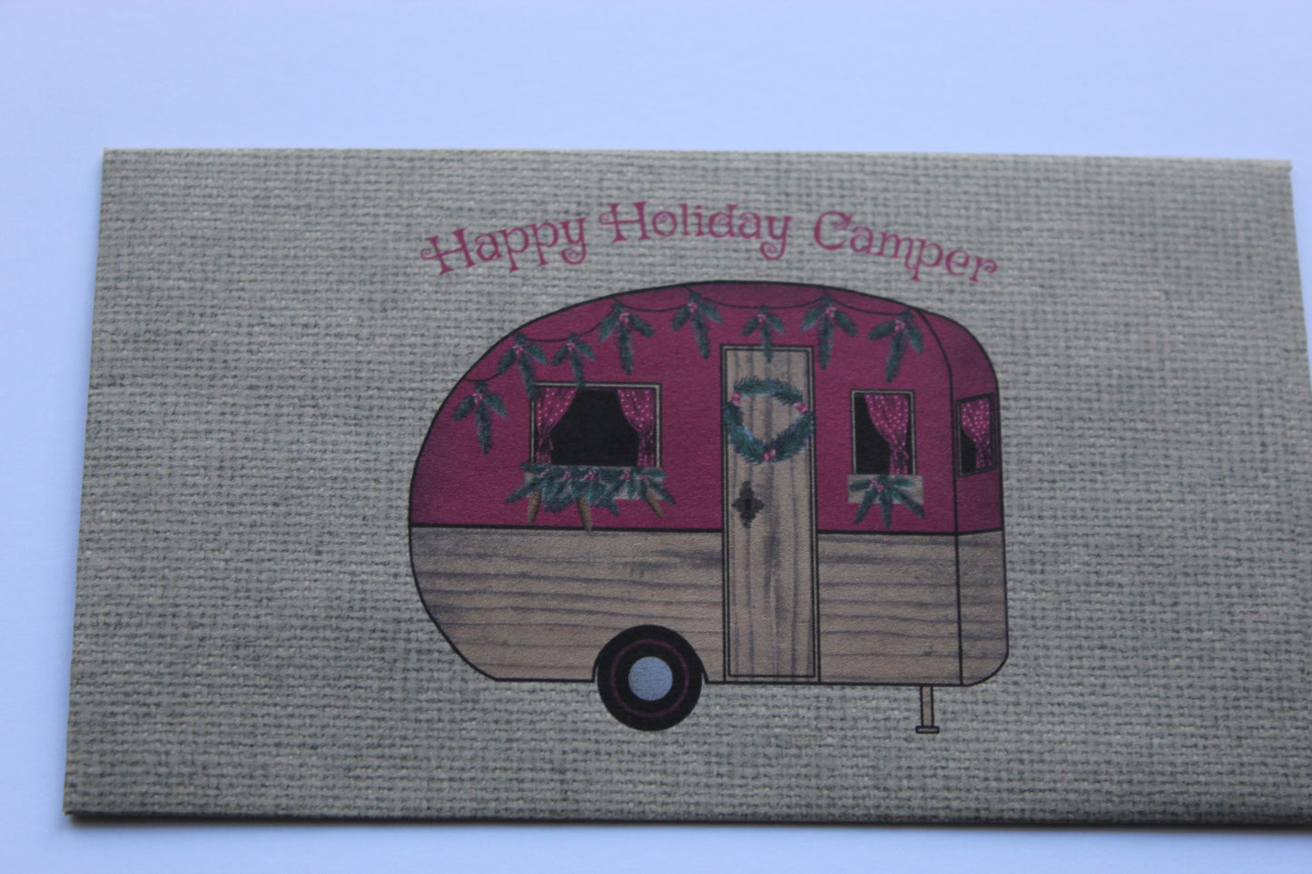 Caravan-Themed Christmas Envelopes – Set of 5 Vintage Holiday Designs