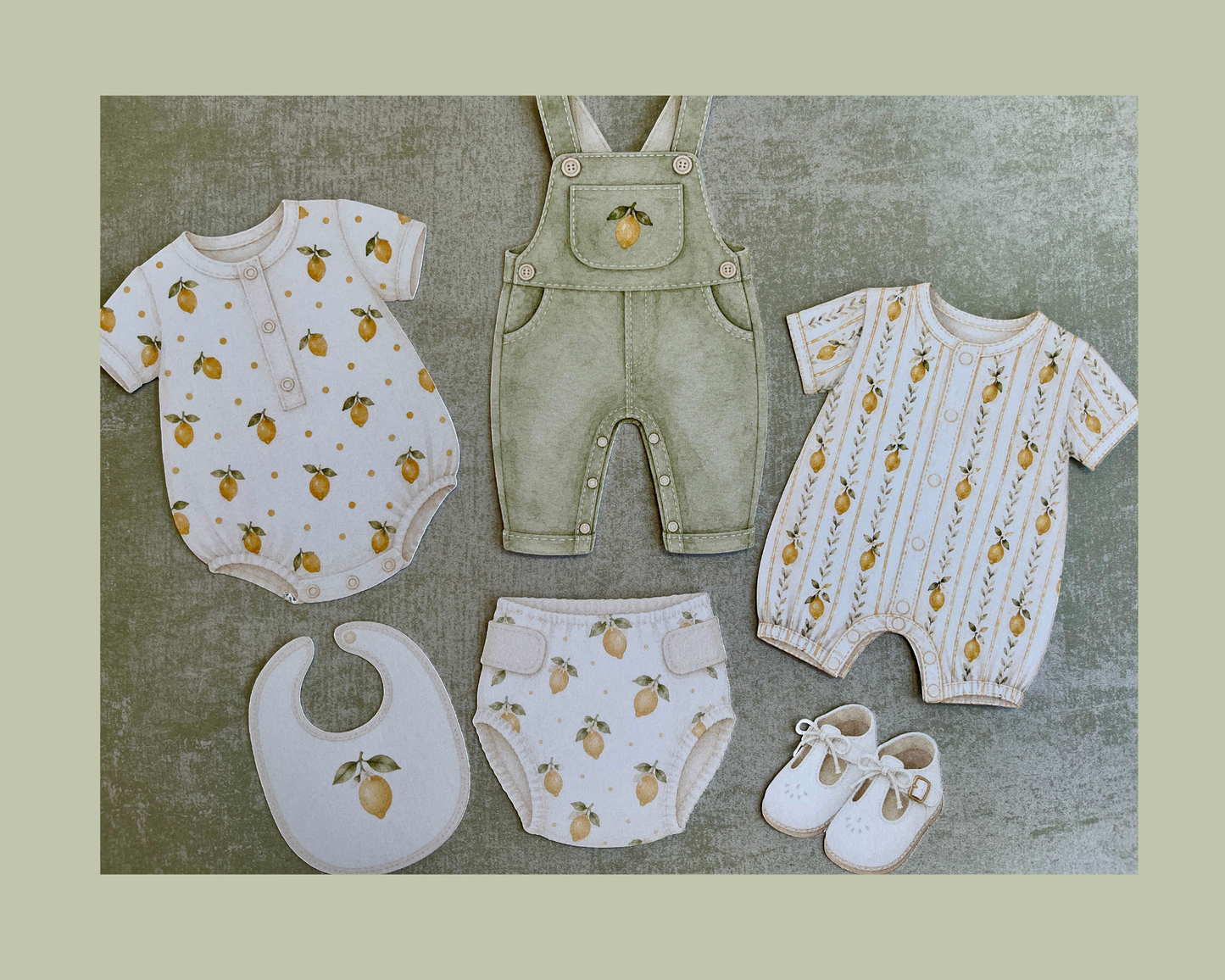 Lemon Baby Shower Bunting Main Squeeze Baby Shower Decorations Washing Line Baby Clothes Banner