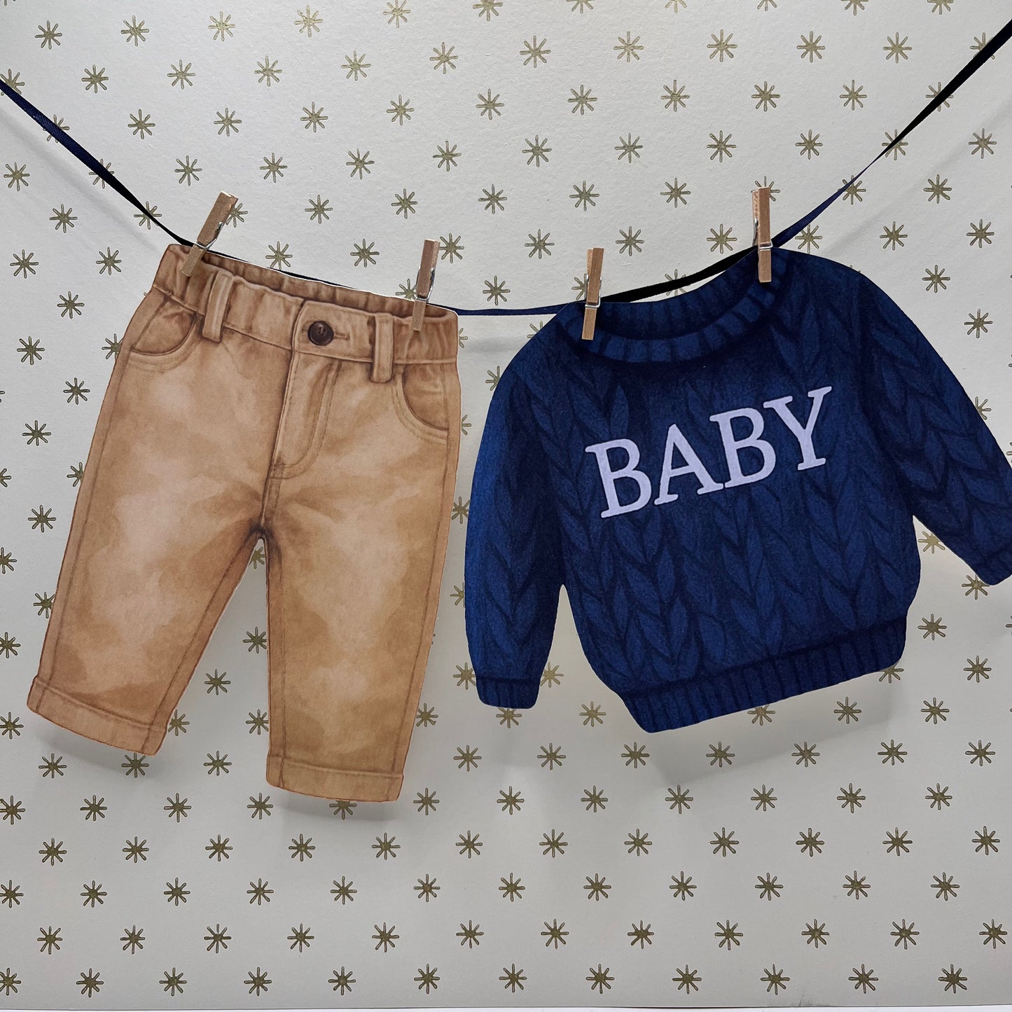 Posh Teddy Bear Baby Shower Bunting – Tartan Baby Clothesline Garland (Boy or Girl)