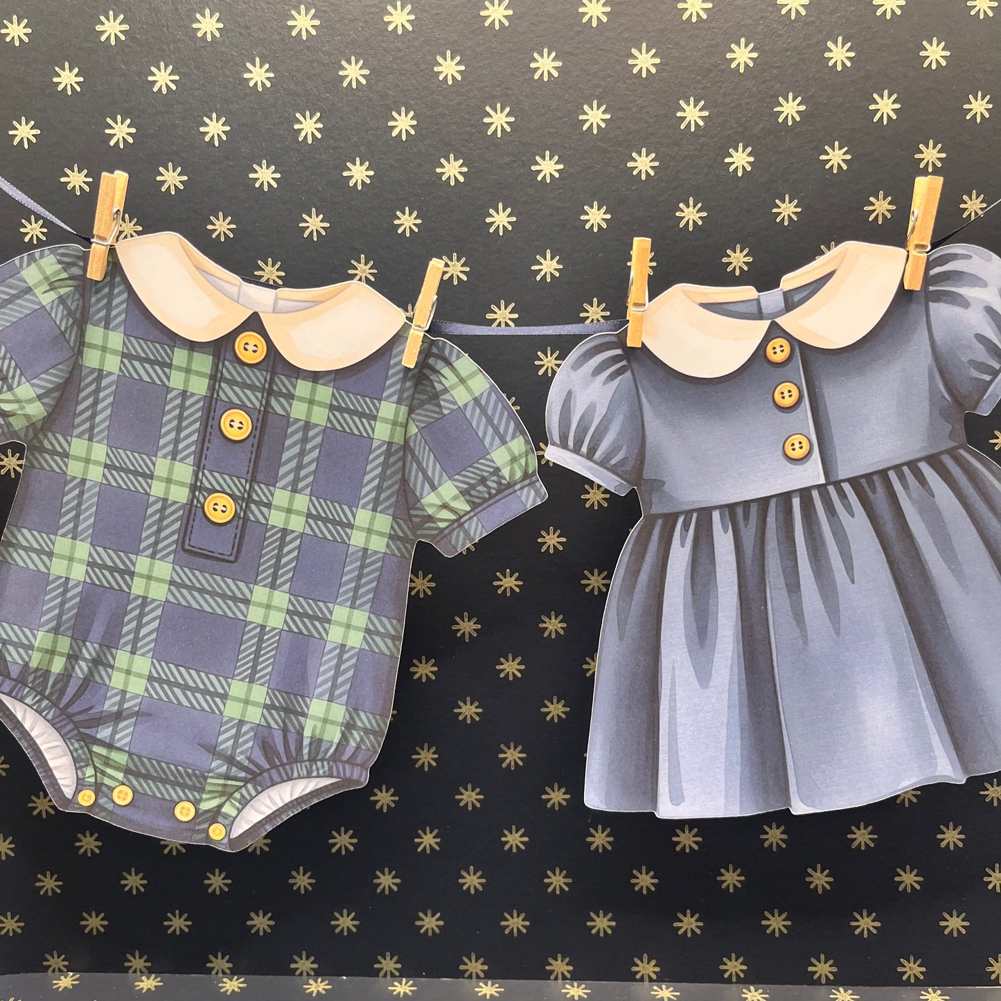 Posh Teddy Bear Baby Shower Bunting | Pony & Tartan Baby Clothes Garland (Boy or Girl)