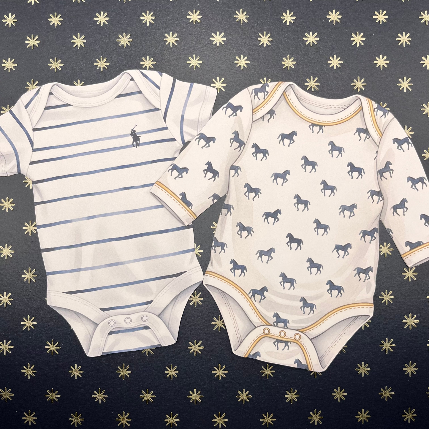 Posh Teddy Bear Baby Shower Bunting | Pony & Tartan Baby Clothes Garland (Boy or Girl)