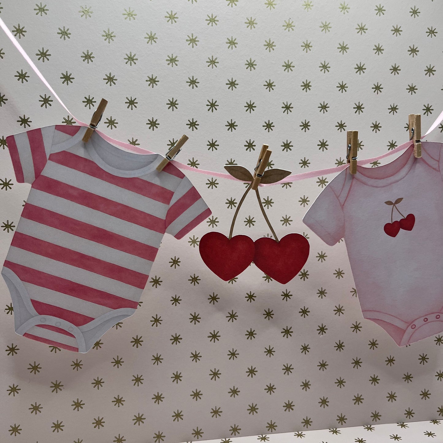 Love Bug Valentine Baby Shower Bunting – Clothesline Garland with Mini Wooden Pegs