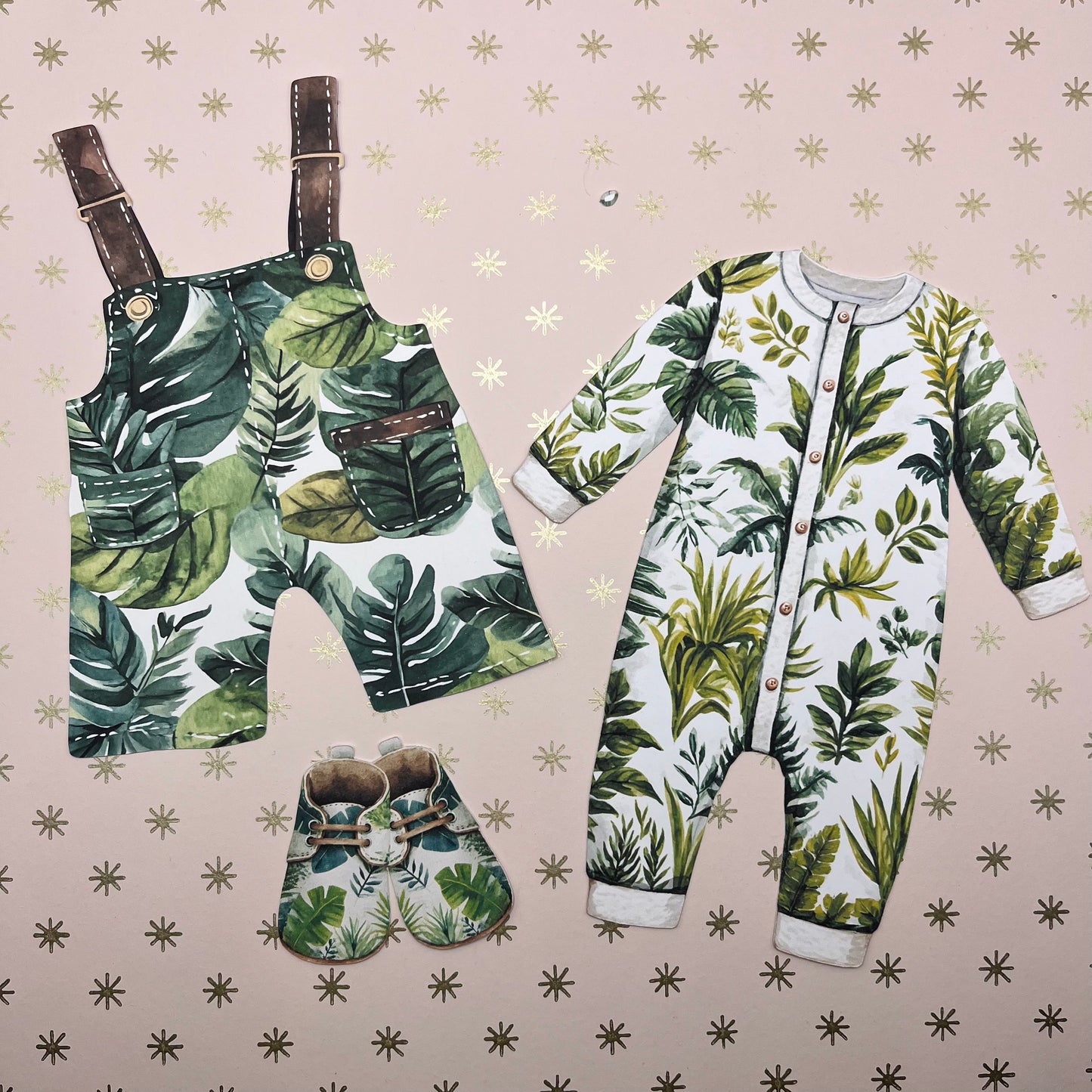 Jungle Theme Baby Shower Bunting – Clothesline-Style Garland with Wooden Pegs