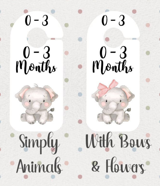 Safari Animal Baby Clothes Age Dividers – Nursery Wardrobe Organisers