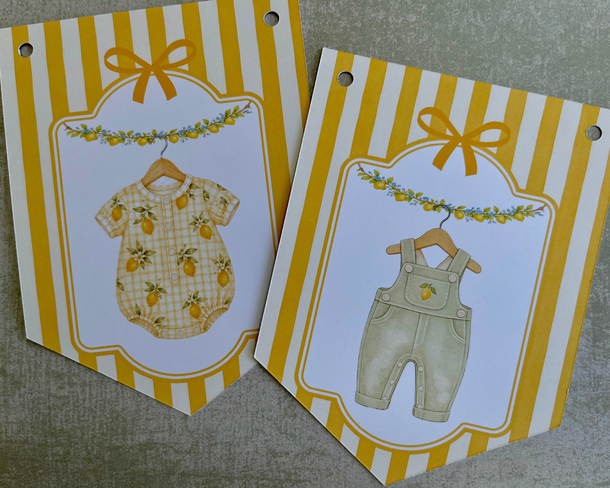 Lemon Baby Shower Bunting