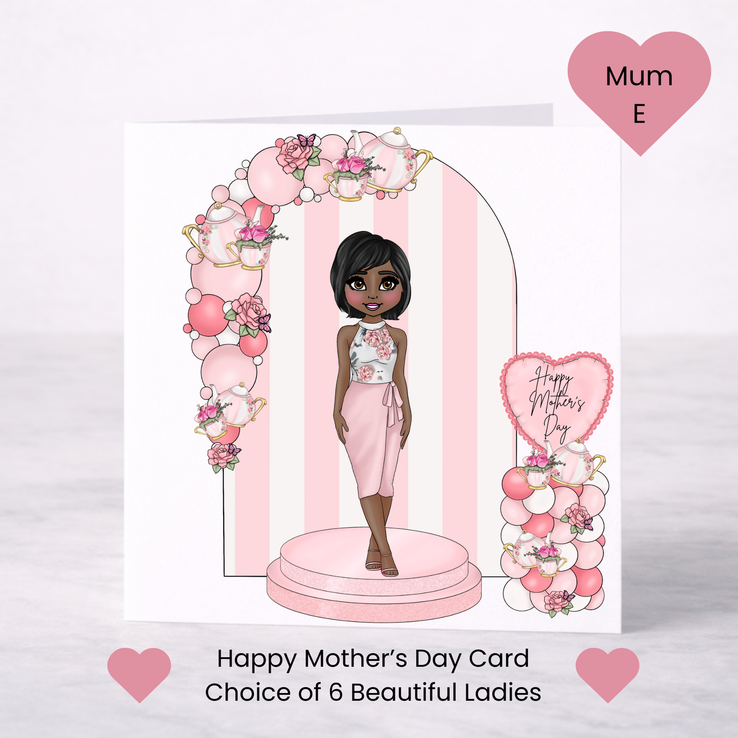 Elegant Floral Mother’s Day Card – Choice of 6 Mum Designs