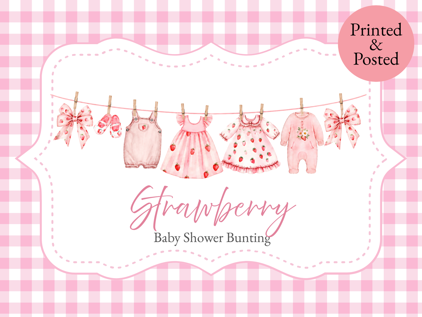 Strawberry Baby Bunting – Baby Clothes Garland for Baby Shower
