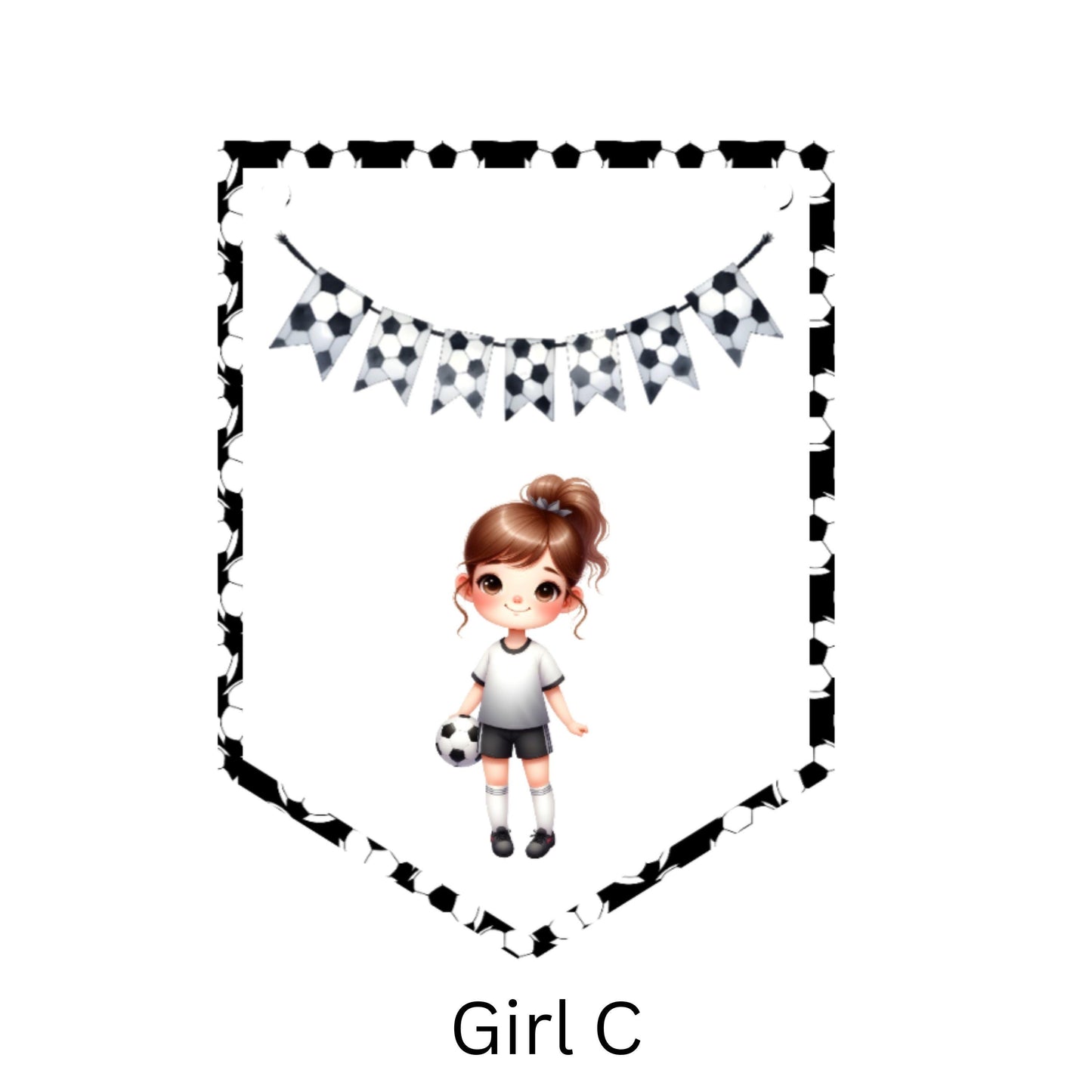Football Themed Personalised Birthday Garland – Name & Player Party Bunting