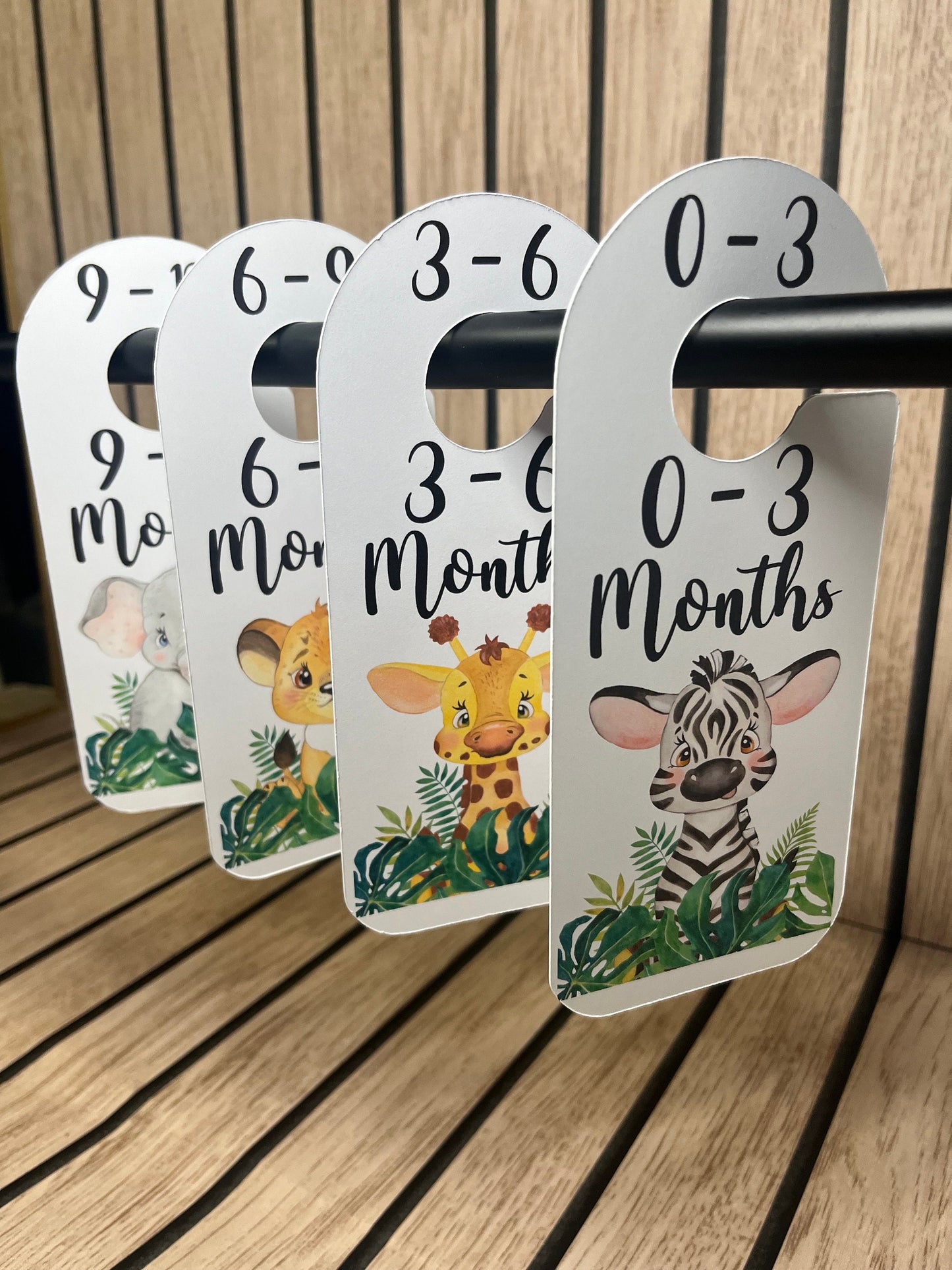 Safari Animal Baby Clothes Age Dividers – Nursery Wardrobe Organisers