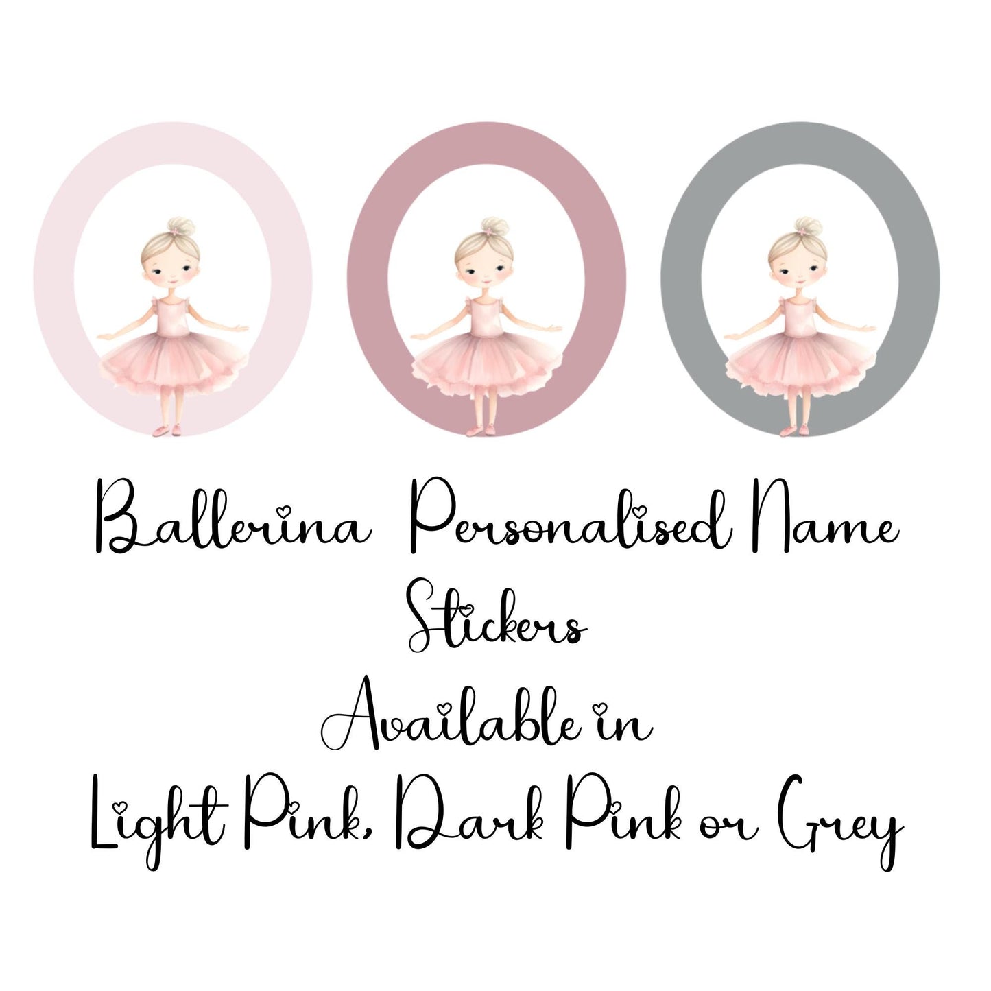 Personalised Ballerina Name Wall Sticker – Ballet Nursery Vinyl Decal for Girls Bedroom